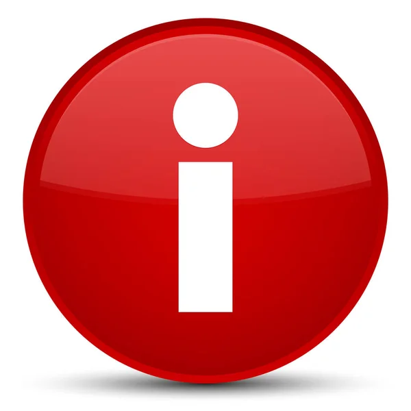 Ícone de informação botão redondo vermelho especial — Fotografia de Stock