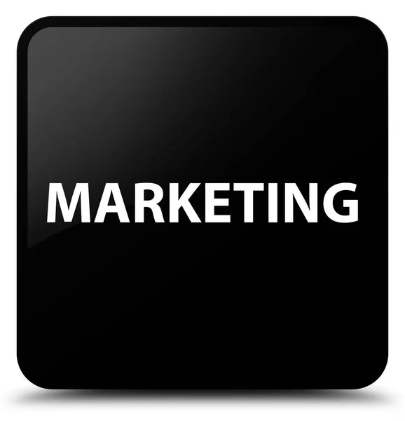 Marketingové černé čtvercové tlačítko — Stock fotografie