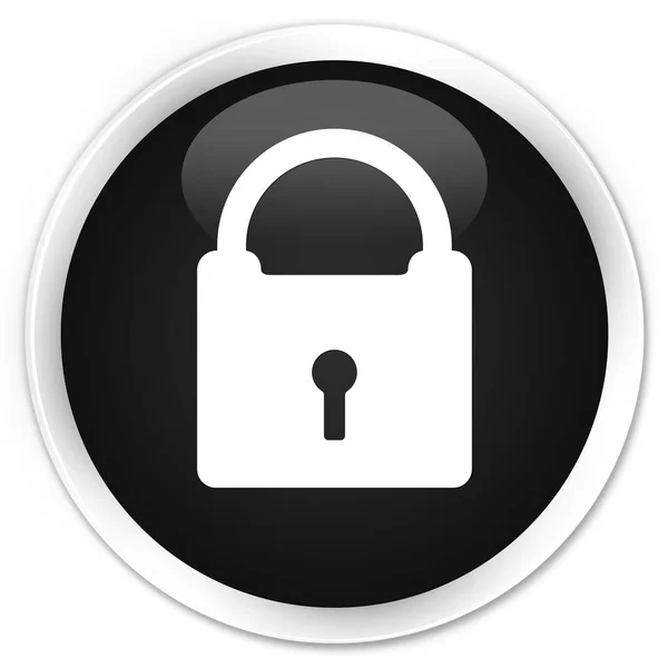 Hangslot pictogram premium zwart ronde knop — Stockfoto