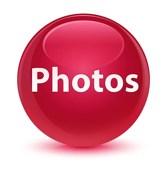Υαλώδη ροζ στρογγυλό κουμπί φωτογραφιών — Φωτογραφία Αρχείου