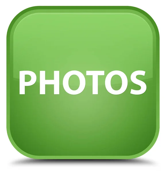 Zdjęcia specjalne miękki zielony przycisk kwadratowy — Zdjęcie stockowe