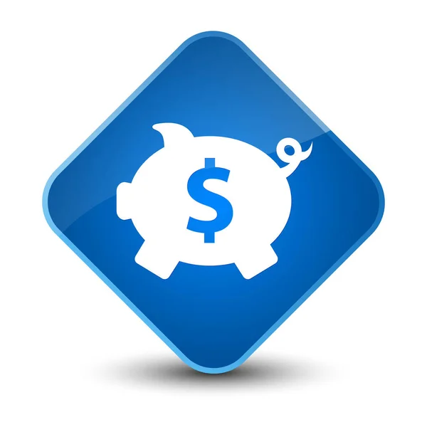 Piggy bank dollar sign icon elegant blue diamond button — Stock Photo, Image