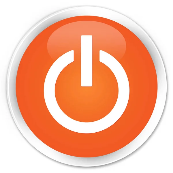 Power-ikonen premium orange runda knappen — Stockfoto