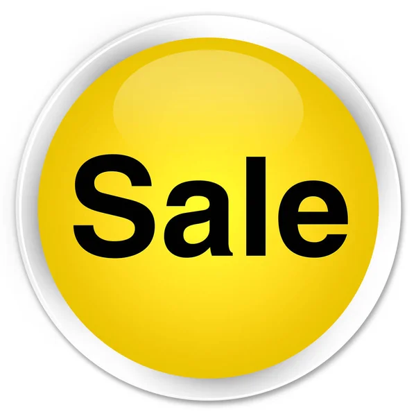 Försäljning premium gula runda knappen — Stockfoto