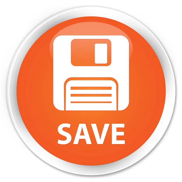 Save (floppy disk icon) premium orange round button