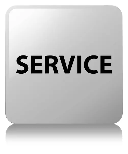 Service vita fyrkantiga knappen — Stockfoto