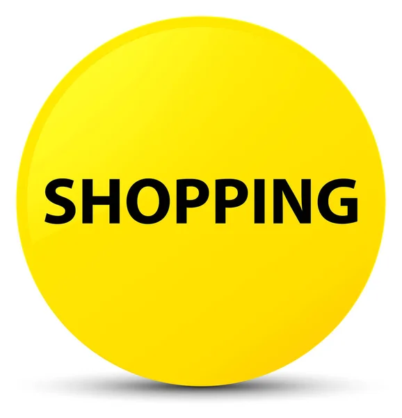 Okrągły żółty przycisk zakupy — Zdjęcie stockowe
