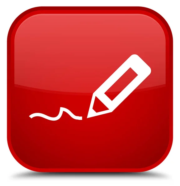 Inscreva-se ícone botão quadrado vermelho especial — Fotografia de Stock