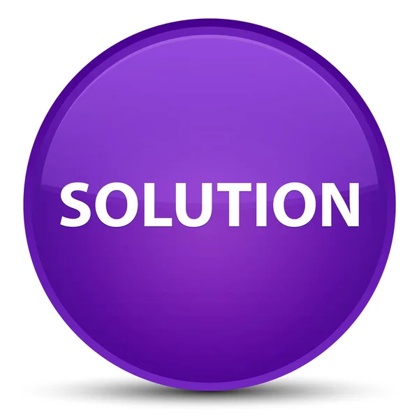 Solution special purple round button — Stock Photo, Image