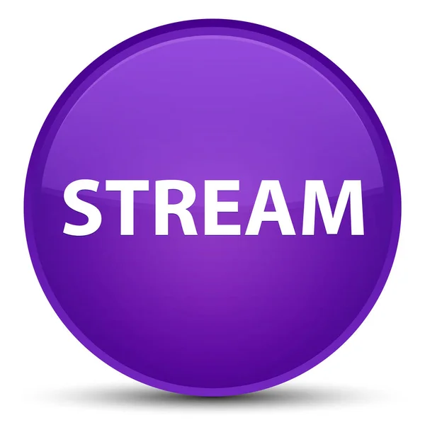 Stream special purple round button — Stock Photo, Image