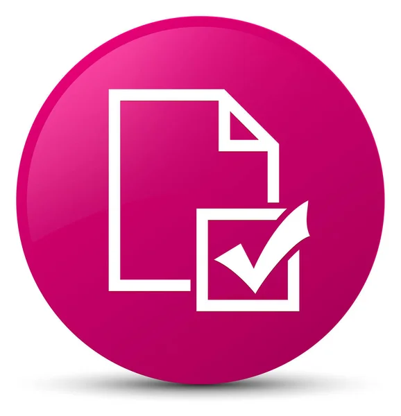 Icona sondaggio pulsante rotondo rosa — Foto Stock