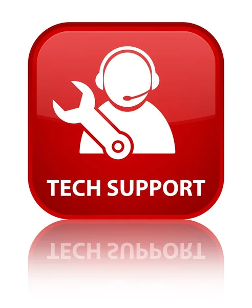 Speciale Rode plein knop van tech support — Stockfoto