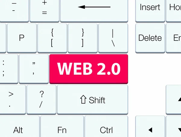 Web 2.0 のピンクのキーボード ボタン — ストック写真