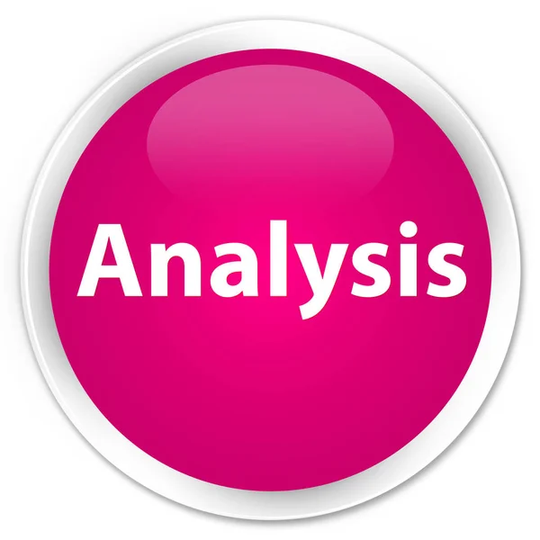 Analýzy premium růžové kulaté tlačítko — Stock fotografie