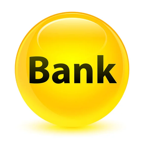 Τράπεζα υαλώδη κίτρινο στρογγυλό κουμπί — Φωτογραφία Αρχείου