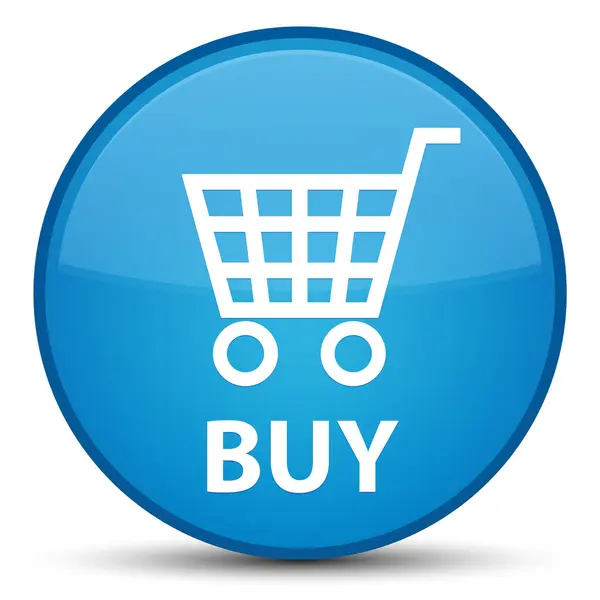 Buy special cyan blue round button — Stock Photo, Image