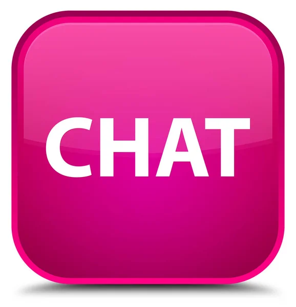 Chat speciale roze vierkante knop — Stockfoto