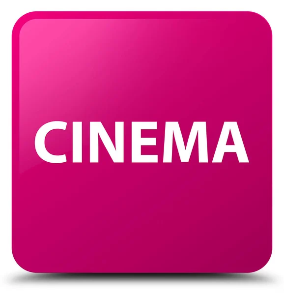 Κινηματογράφος ροζ τετράγωνο κουμπί — Φωτογραφία Αρχείου