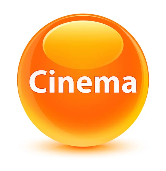Cinema cristal naranja botón redondo — Foto de Stock