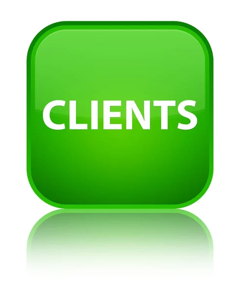 Clienti pulsante quadrato verde speciale — Foto Stock