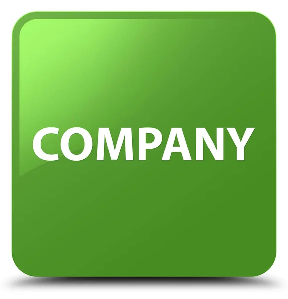 Company soft green square button — Stock Photo, Image