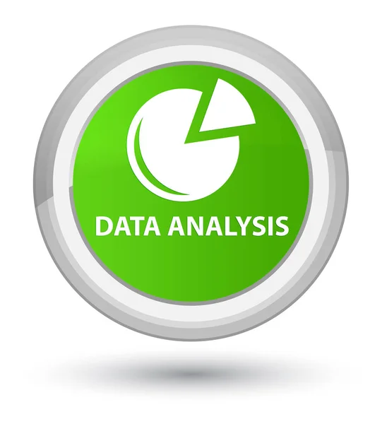 Data analys (diagram ikon) prime mjuka gröna runda knappen — Stockfoto