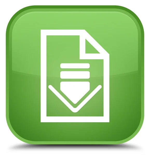 Иконка документа - специальная мягкая зеленая квадратная кнопка — стоковое фото