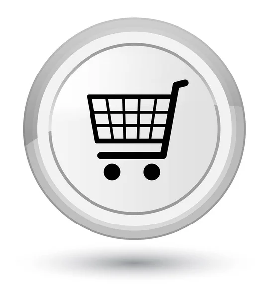 E-commerce icon prim-alb rotund buton — Fotografie, imagine de stoc