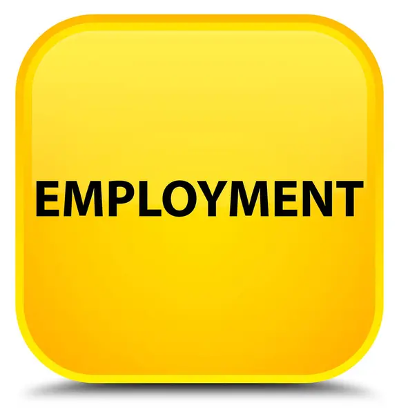 Employment special yellow square button — Stock Photo, Image