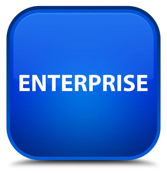 Enterprise zvláštní modré čtvercové tlačítko — Stock fotografie