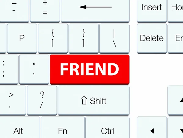 Friend red keyboard button — Stock Photo, Image