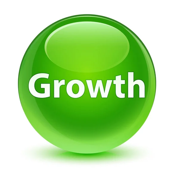Růst sklovité zelené kulaté tlačítko — Stock fotografie