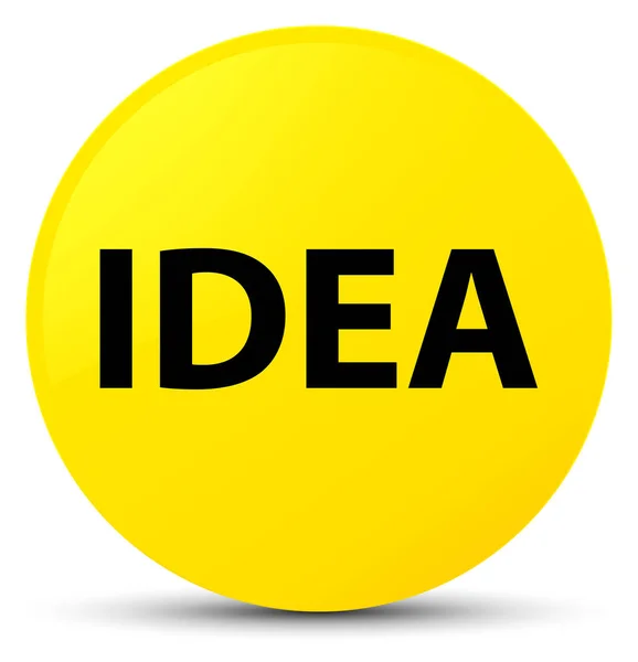 Idea botón redondo amarillo — Foto de Stock