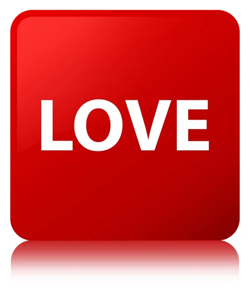 Love red square button — Stock Photo, Image