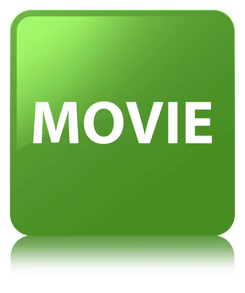 Movie soft green square button — Stock Photo, Image