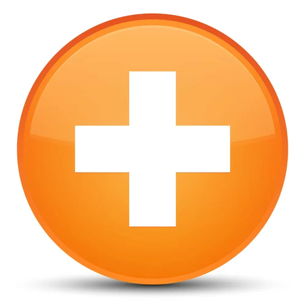 Plus icon special orange round button — Stock Photo, Image