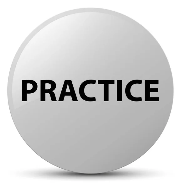 Practice white round button — Stock Photo, Image