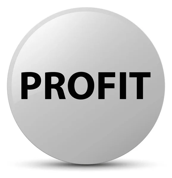 Profit white round button — Stock Photo, Image