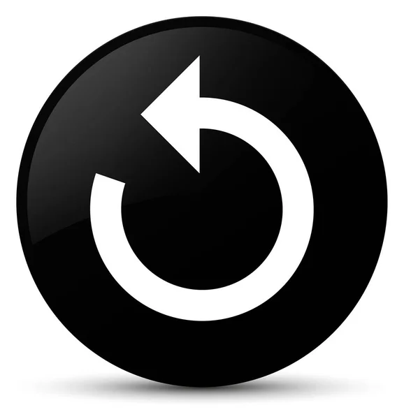 Pijlpictogram zwarte ronde knop Vernieuwen — Stockfoto