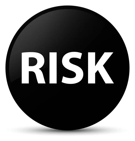 Risiko schwarzer runder Knopf — Stockfoto