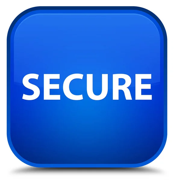 Secure special blue square button — Stock Photo, Image