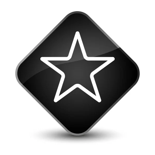 Star icon elegant black diamond button — Stock Photo, Image