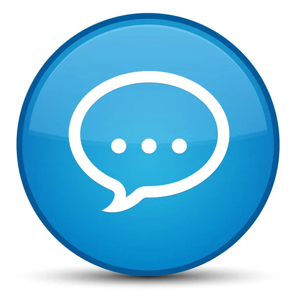 Talk icon special cyan blue round button — Stock Photo, Image