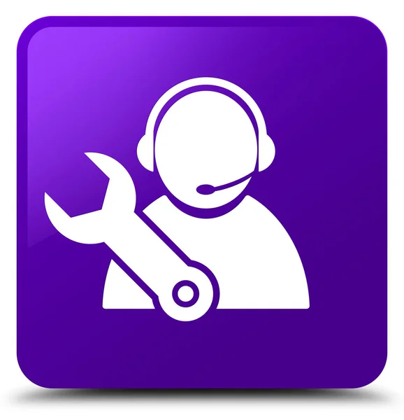 Tech support ikonen lila fyrkantig knapp — Stockfoto