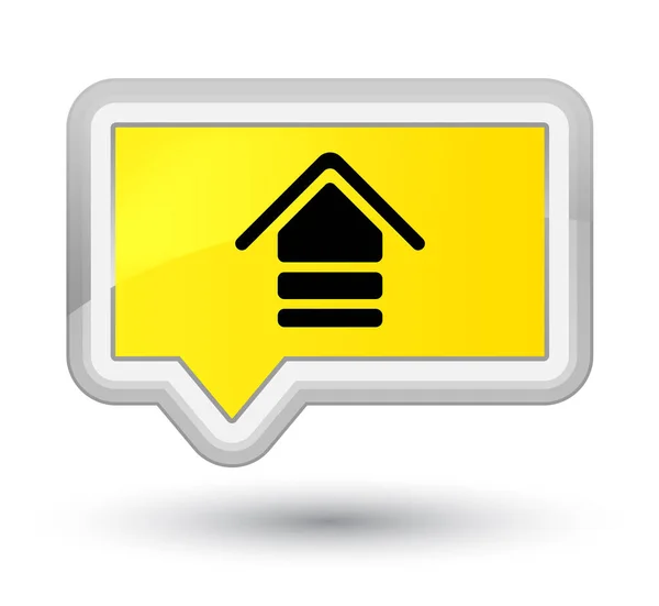 Carregar ícone botão banner amarelo primo — Fotografia de Stock