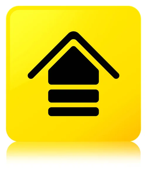 업로드 아이콘 노란색 사각형 버튼 — 스톡 사진