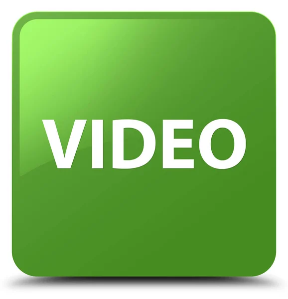 Vídeo macio botão quadrado verde — Fotografia de Stock