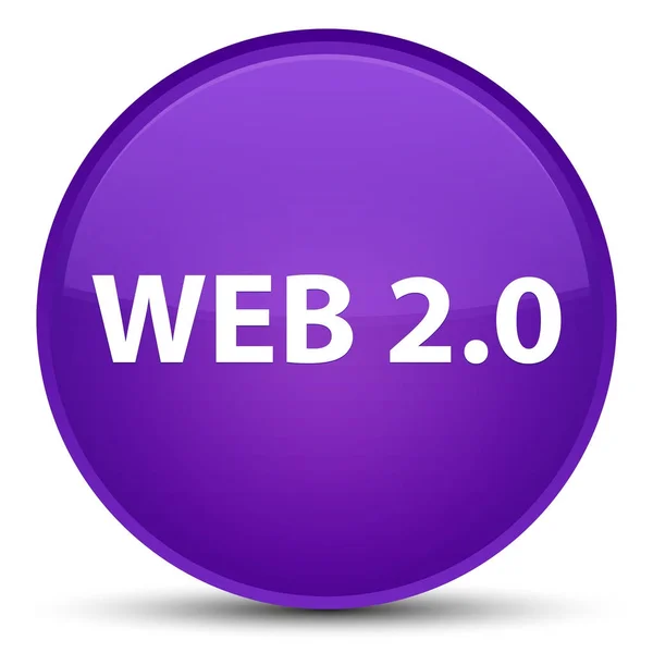 Web 2.0 specjalnych fioletowy okrągły przycisk — Zdjęcie stockowe
