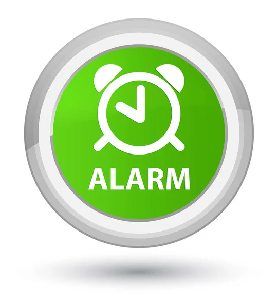 Prvotřídní měkké zelené kulaté tlačítko alarm — Stock fotografie