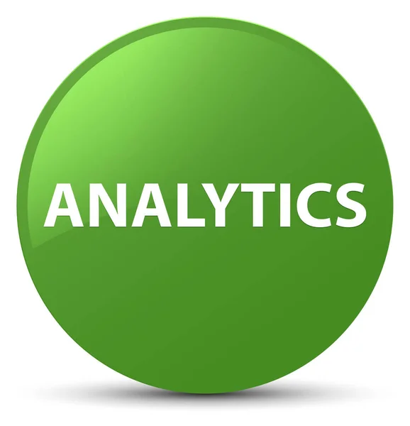 Analytics miękki zielony okrągły przycisk — Zdjęcie stockowe